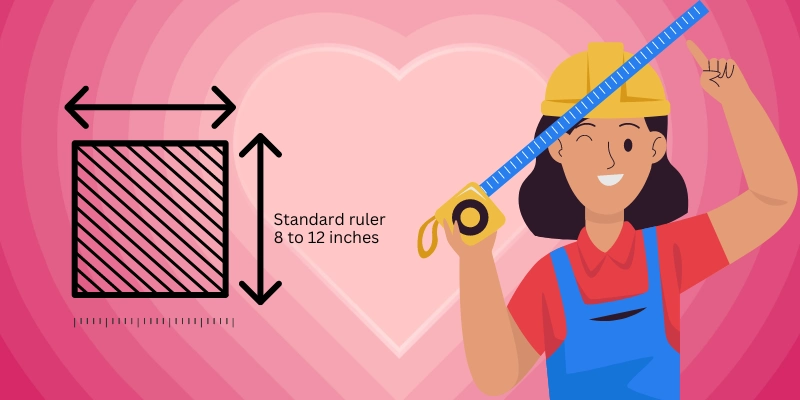 While rulers often measure 12 inches, many used in classrooms or offices are around 8 inches long.