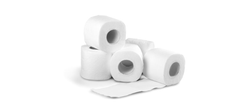 Four Regular Toilet Paper Rolls