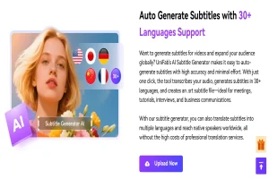 UniFab Subtitle Generator AI